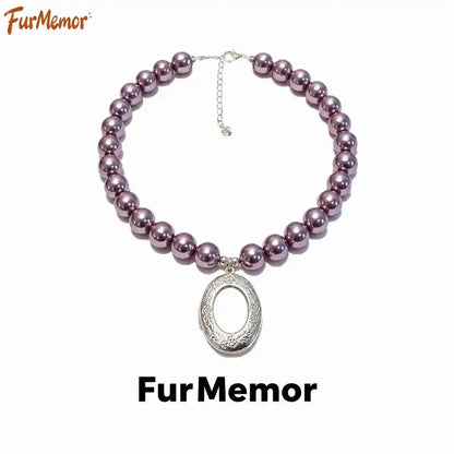Custom cat portrait pet memorial necklace