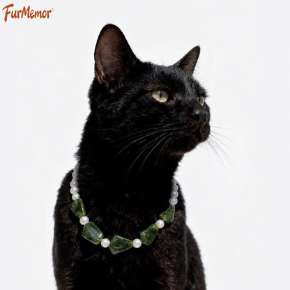 Handmade decorative collar styled for cats