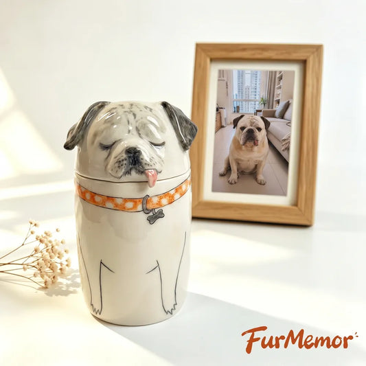 Personalized English Bulldog Urn for Ashes